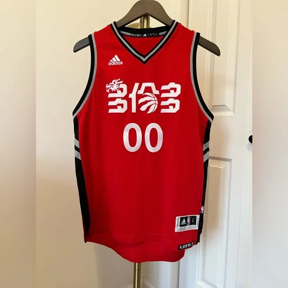 Adidas NBA Raptors #00 Jersey | Red | Large - Picture 1 of 7